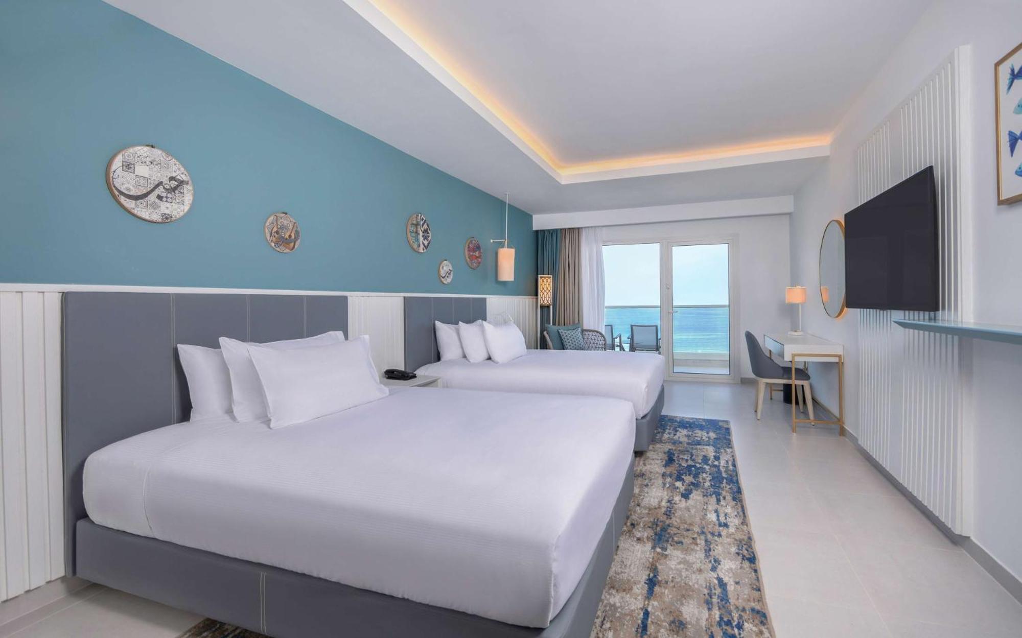 Suite 1 Chambre avec 2 Lits Queen-Size - Vue Frontale sur Mer